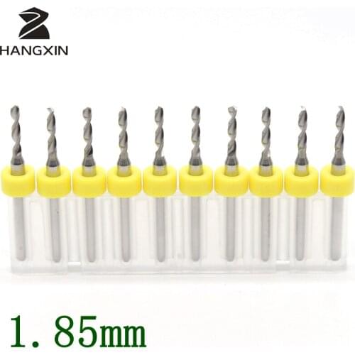 1.85mm PCB Drill Kit Tools 10PCS Tungsten Carbide Metal CNC Router Wood Terminal Board Engraving Machine Milling Cutter