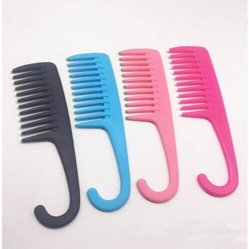 1Pcs Large Wide Tooth Combs Of Hook Handle Anti-static Detangling Hairbrush Comb Pro Hairdressing Salon Dyeing Hair Styling Tool