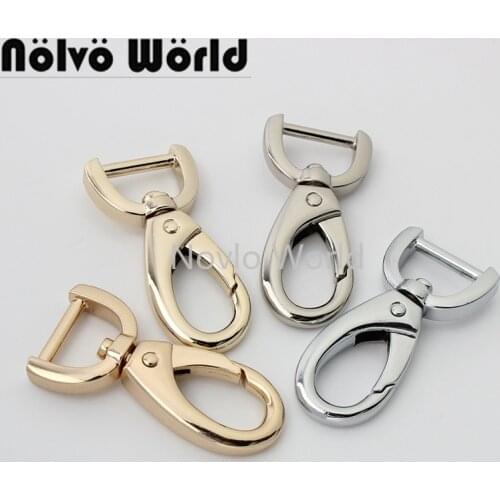 10-50 pieces 5 colors 51*16mm 5/8'' 19mm 3/4'' alloy polished spring gate snap hook for purse chain connector swivel clasp
