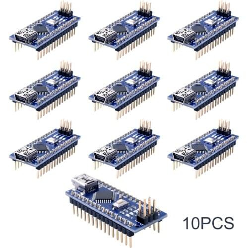 10pcs Mini Nano V3.0 Atmega328p 5v 16m Micro Controller Board Module For Arduino