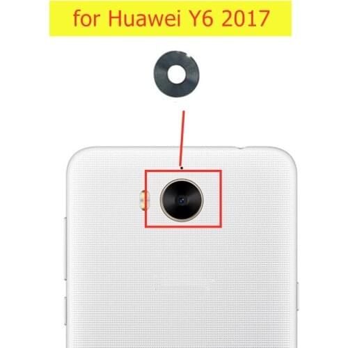 2pcs/lot for Huawei Y6 2017 Back Camera Glass Lens Main Rear Camera Lens with Glue Repair Spare Parts