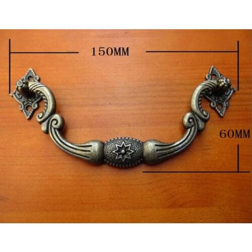 20 Pieces Antique Brass Furniture Handle Cabinet Knob Jewelry Box Handle Knob Drawer Pull /150*60mm