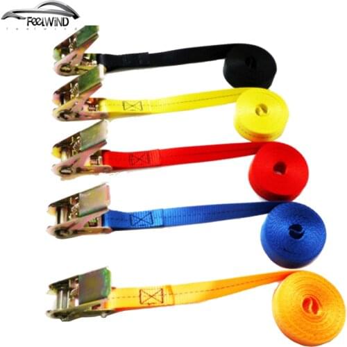 2017 5 meter length 2.5CM with car tension rope Ratchet Ratchet Tie luggage strap tied with fixed cargo retractor 25mm