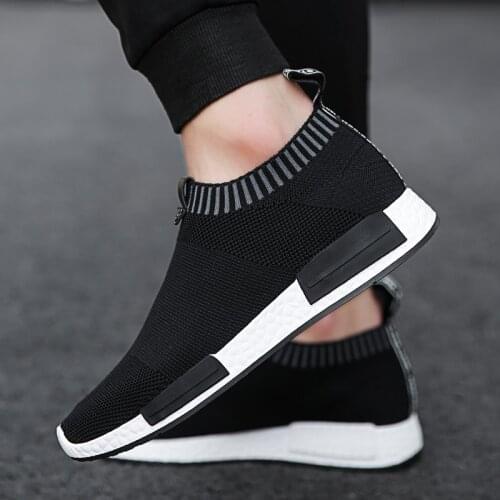 2020 Mens Casual Shoes Men Slip-on Sock Sneakers Breathable Lightweight Walking Jogging Running Tenis Vulcanized Shoes