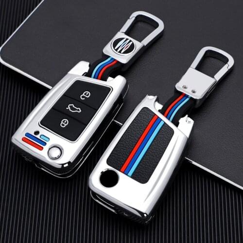 2021 New Zinc Alloy Car Key Case Cover For Volkswagen VW Golf 7 MK7 Tiguan mk2 for Skoda Octavia A7 Kodiaq 2017 2018 2019