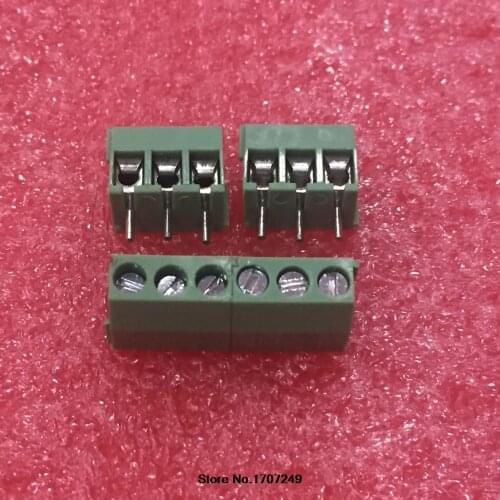 500PCS KF350-3.5-3P KF350-3P KF350 3Pin 3.5mm high quality Environmental copper feet Straight Pin PCB Screw Terminal Block ROHS