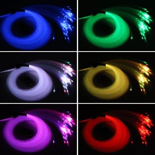 745pcs mixed size 5M(L) PMMA Plastic optical Fiber Cable kit End Glow f/LED Lighting light Engine driver DIY Star Ceiling decor