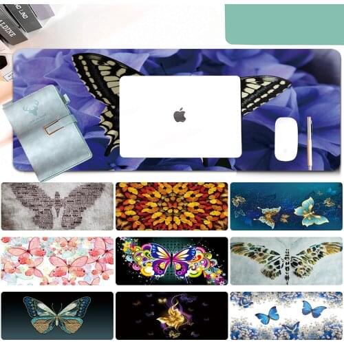 Large Computer Mouse Pad Gaming Mousepad Waterproof PU Leather Mouse Mat 60x30/80x30cm PC Desk Mat Keyboard Pad