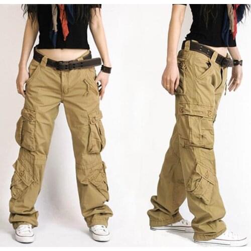 Autumn-Summer Hip Hop Loose Pants Jeans Baggy Cargo Pants For Women Girls Men