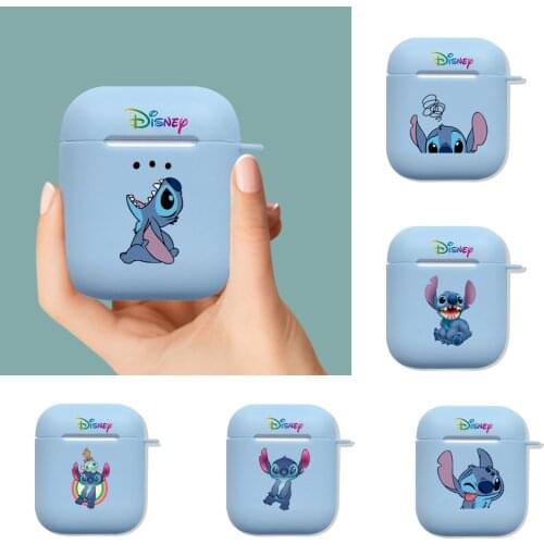AirPods 1 2 Case Cute Disney Cartoon Cover for Wireless Earbuds Stitch Clear Printing