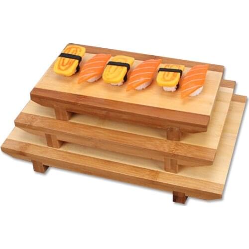 Tableware Decoration Ornament Wooden Japanese Cuisine Sushi board Boats plate tray Creative Sushi Sashimi Platter Sushi Tools