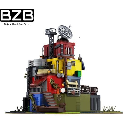 BZB MOC Based On Dock Warehouse Guardian 56760 Building Block Model Decoration Parts Bricks Kids Brain Games DIY Toys Best Gifts