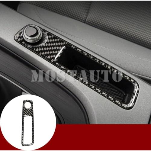For Audi A5 S5 Carbon Fiber Console Gear Box Volume Knob Cover Trim 2017-2020 1pcs Car Accessories Interior Car Decor Car Trim
