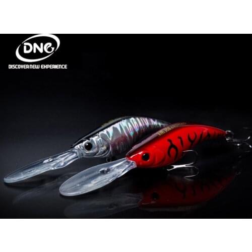 DNE Fishing Lure 60mm 8.3g super long-rangeDeep dive bass fish Lure bait 3D Eyes wobbler Artificial Hard Bait Fishing Tackle