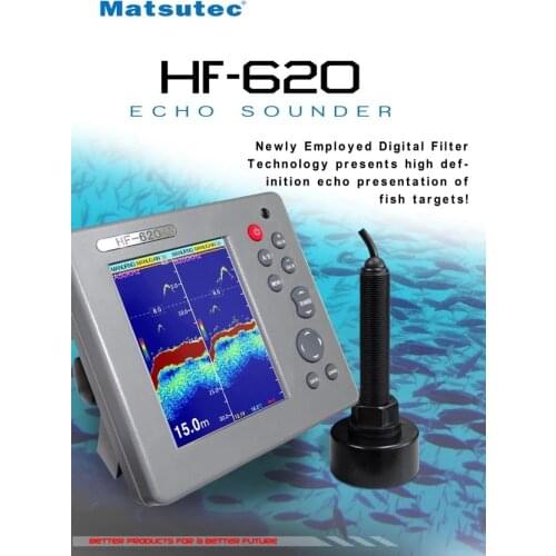 Matsutec HF-620 MARINE COLOR ECHO SOUNDER Fishfinder DUAL frequency 5.6 inch 1000 feet