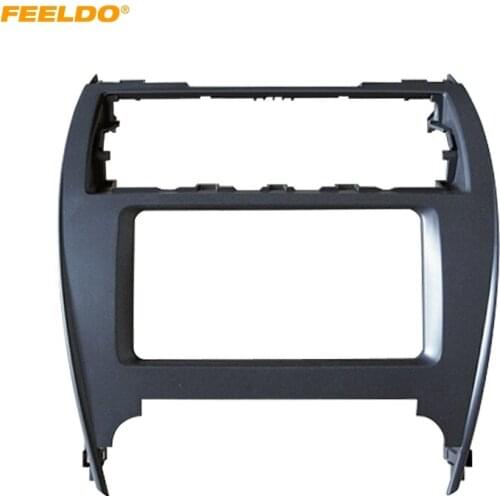 FEELDO Car 2DIN Audio Stereo Fascia Frame For Toyota Camry 2011~2015(American/Mid East)Radio Dash Panel Installation Kit #HQ4902