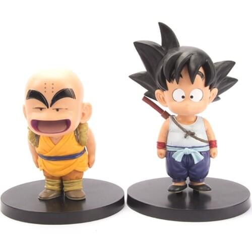 Dragon Ball Figure Anime Action Figurine Son Goku Figma 12-16cm ABS Statue Kuririn Model Desktop Collection Childhood Q Version