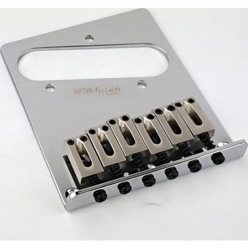 Chrome Silver Wilkinson WOT03 Vintage Bridge for Tele Electric Guitar String Thru Tele TL Guitar Bridge