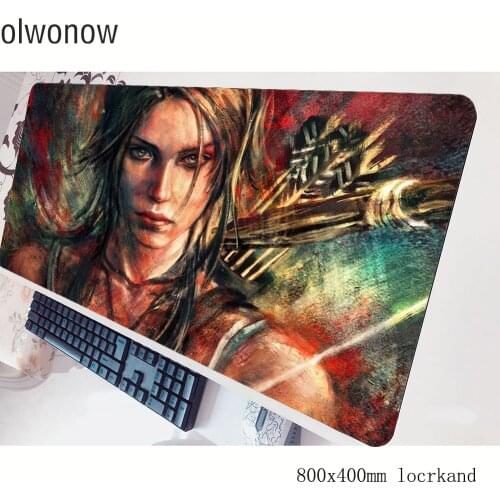 Tomb raider mouse pad gamer 80x40cm gaming mousepad Customized notbook desk mat gel padmouse games pc gamer mats gamepad