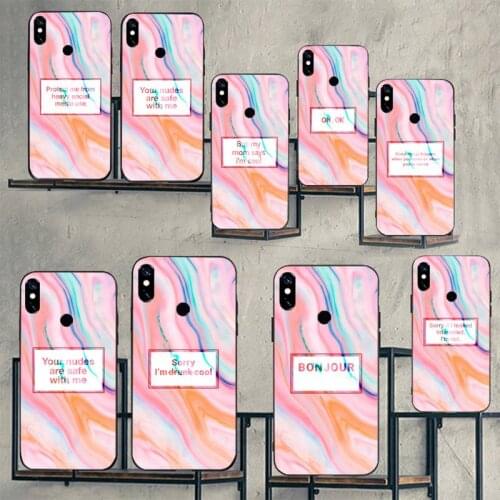 Sorry if i looked interested marble pattern Phone Case For Xiaomi Redmi note 7 8 9 t max3 s 10 pro lite cover funda coque shell