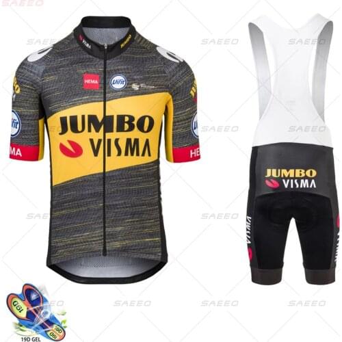 JUMBO VISMA 2021 Team Cycling Jersey 19D Bike Shorts Suit Ropa Ciclismo Men Summer Bicycle Maillot Pants Clothing MTB Wear