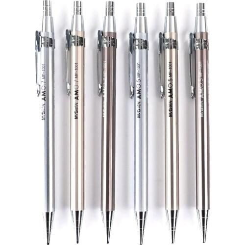 M&G 1001 Professional Metal Mechanical Pencil 0.5mm/0.7mm Automatic Pencils Replace Graphite Lead Students Kids Writing Supplies