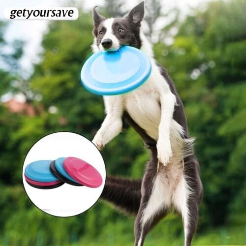 Flying Saucer Pet Dog Toys Flying Discs Chewing Toy for Large Dogs Bowls Feeding Interactive Outdoor Training Dog Supplies 1PCS