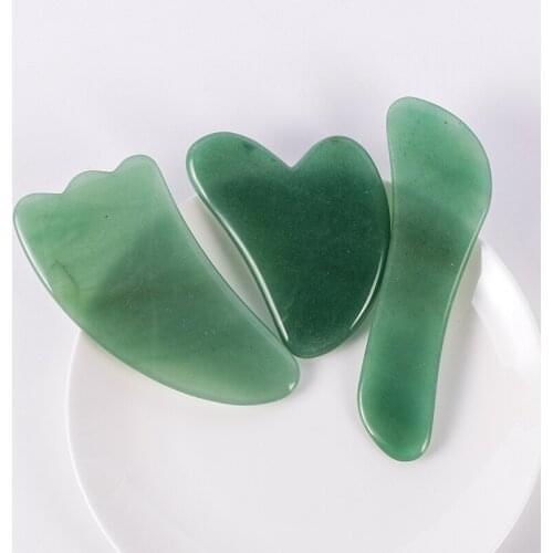Jade Face Care Massager Natural Aventurine Gua Sha Tool Stone Crystal Mineral Massage Skincare Scraper Wrinkle Beauty Product