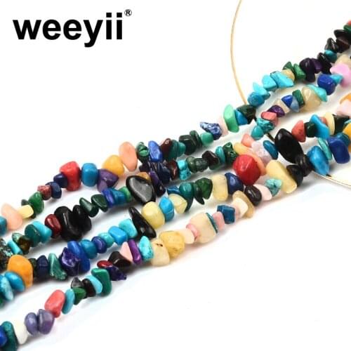 Irregular Gravel Shape 5~8mm Peacock Blue Natural Gravel For Jewelry Making DIY Bracelet Necklace Accessories