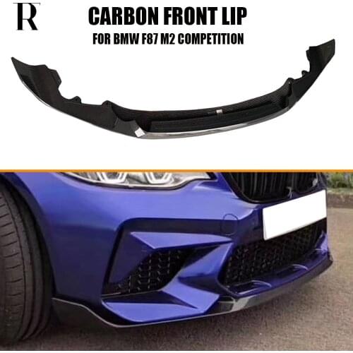 M2 Carbon Fiber Front Bumper Chin Lip Spoiler Protector for BMW F87 M2 cs Competition Bumper Only ( Not fit Normal M2 )