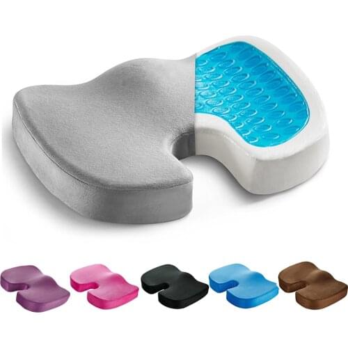 Office Chair Cushion Seat Pad Memory Foam Car Seat Cushion Orthopedic Sitting Pillow Gel Seat Cushions For Chairs And Pallets