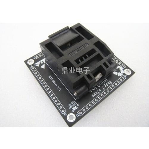 Clamshell LQFP64/DIP IC51-0644-1972 7mm*7mm*0.4mm spacing 0.4mm IC Burning seat Adapter testing seat Test Socket test bench