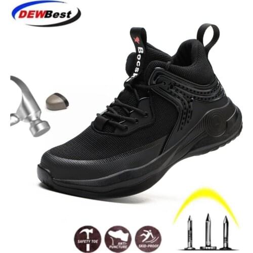 Plus Size Safety Shoes for Men Women Steel Toe Sneakers Indestructible Work Shoes Lightweight Breathable Composite Toe EUR 37-50