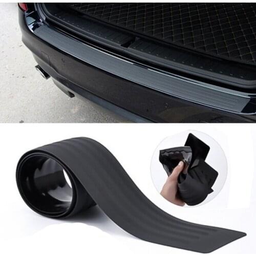Sikeo Car Trunk Threshold Protector Strip Door Sill Stickers PV Rubber Body Tape Anti Scratch Scuff Protective Film Bump Plate