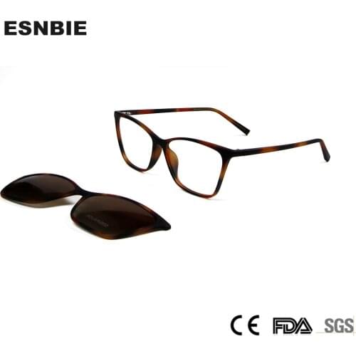 TR90 Ultralight Transparent WomenS Glasses Cat Eye Glasses Trendy Sunglasses Polarized With Magnetic Eyeglass Frames Women Men