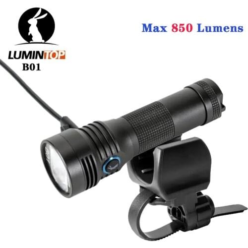 LUMINTOP B01 Versatile & Rechargeable Bicycle Headlight 850LM Handheld flashlight Bikelight Optional battery for outdoor Riding