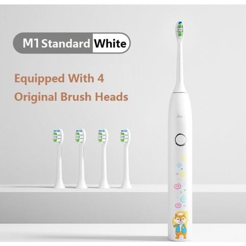 JIMOK M1 Children Electric Toothbrush Smart Brush Whitening IPX7 Waterproof Child Electric Brush USB Fast Charging