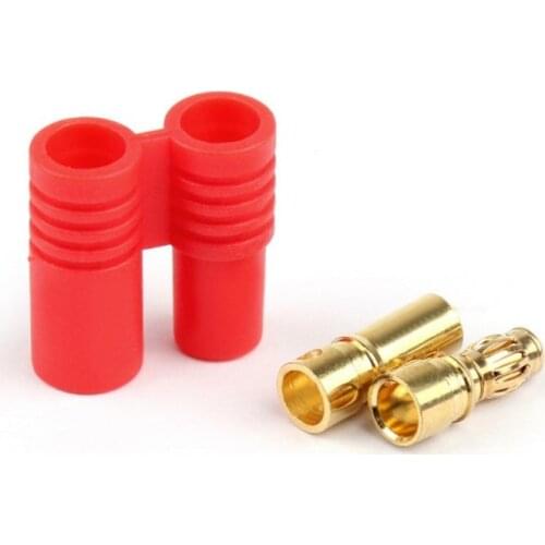 10sets/Lot HXT 3.5mm Gold Bullet Banana Connector Plug With Protective Sleeve For ESC Battery Motor