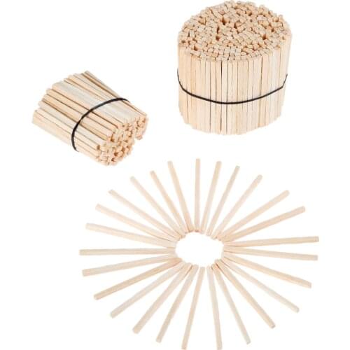 500pcs/200pcs Wood Sticks Match Rods Natural 3D Puzzle DIY Craft Kids Mathematics Teaching Aids Educational Learn Tools 42mm*2mm