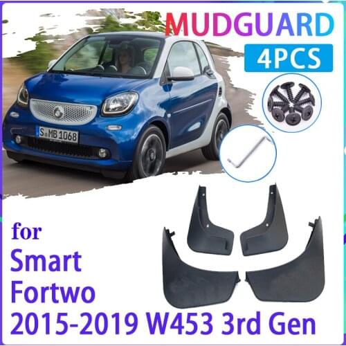 Car Mud Flap for Smart Fortwo W453 453 2015~2019 2016 2017 2018 Mudguard Splash Guard Fender Mudflaps Auto Accessories