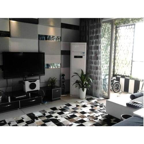 Free shipping 1 piece 100% natural handmade cow leather needle felt carpet