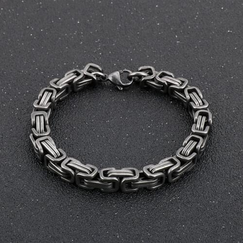 Hot Sale! fashion popular rock punk Stainless Steel Men Bracelets Bangles Button bracelets