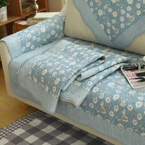 Spring Summer Floral Pattern Sofa Cover Mat Pillow Fashion Comfortable Non-slip Sofa Back Towel L-shaped Sofa Furniture Case
