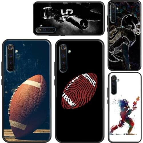 American football player sport Case For OnePlus 9 8 Pro Nord 7T 8T 9R Cover For Realme C3 C21 C11 C15 GT Neo 6 7 8 Q3 Pro