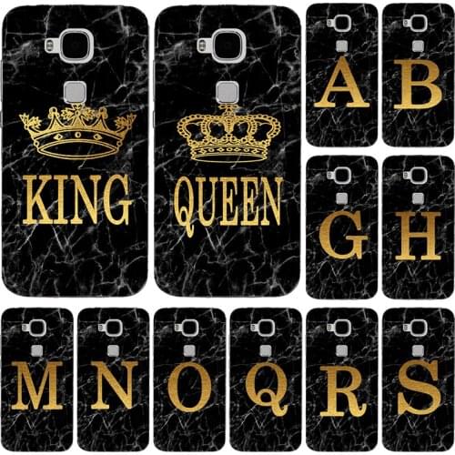 Phone case for Huawei Nova 3 3i 2 2s Plus 2i P10 Selfie Nova CAN-L11 Marble Golden alphabet background Soft TPU Print Cover