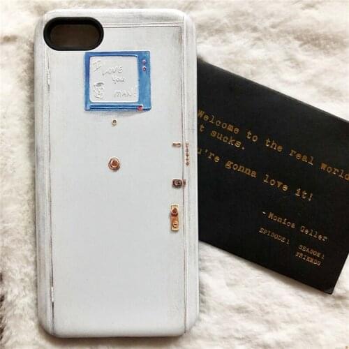 TV Show Friends JOEYS DOOR Pattern Embossed Phone Case for IPhone 7Plus/8Plus Mobile Phone Protect Cover Cosplay Christmas Gift