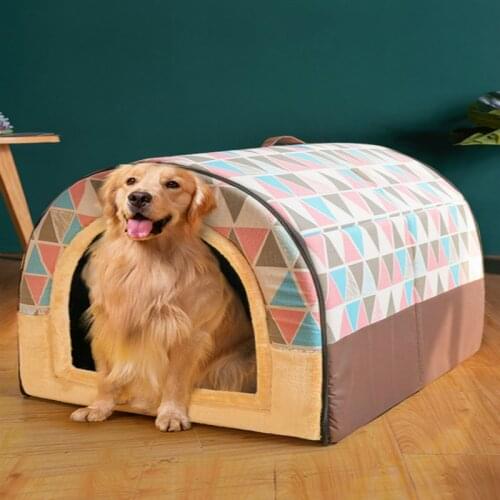 Kennel Large Dog Winter Warm Four Seasons Universal Removable and Washable Golden Retriever Labrador House Type Nest Supplies