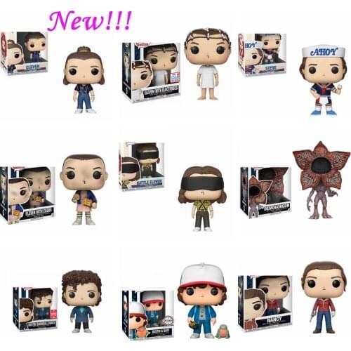FUNKO TV Stranger Things Battle Eleven with Electrodes Dustin Dart Dustin Steve AHOY Vinyl Action Figure Collection Model Toys