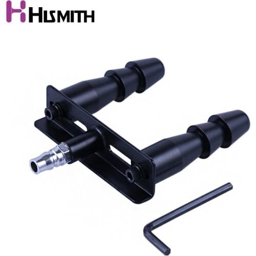 HISMITH Double Vac-u-Lock Dildos Holder Black Silver Distance Adjustable Quick Connector Sex Machine Accessories sex products