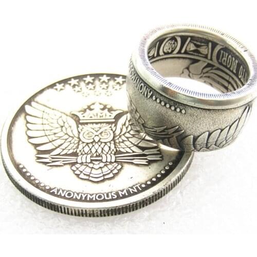 US Momento Mori Copy Coins Alloy Ring Handmade In Sizes 8-16